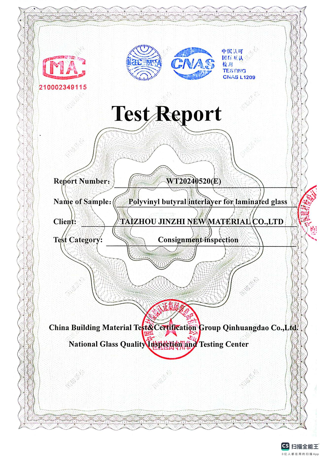 Architecture PVB Test Report